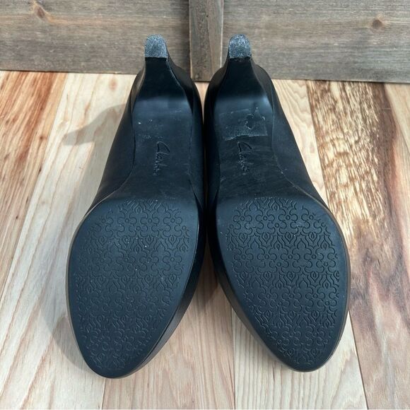 Clarks Brier Dolly Dress Pumps High Heels Platform Ortholite Footbed Black Sz 7 - Picture 15 of 16
